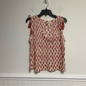 Lucky Brand Womens Tassel Shoulder Shirt Size S/P